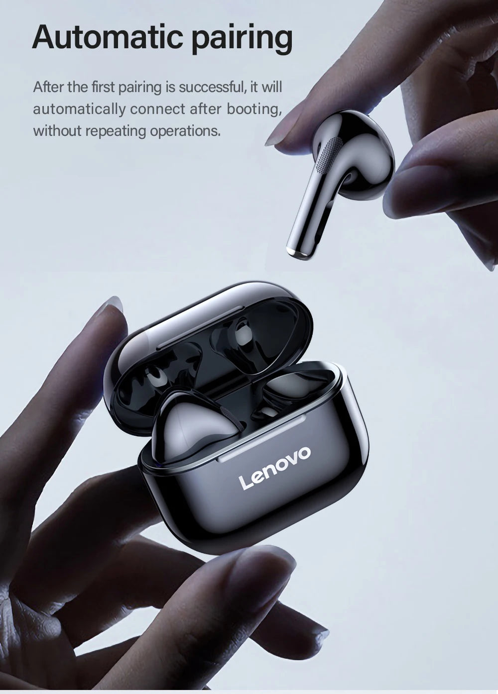 Lenovo LP40 wireless headphones TWS Bluetooth Earphones Touch Control Sport Headset Stereo Earbuds For Phone Android