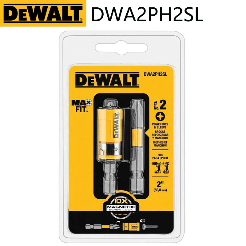 DEWALT Original PH2 SL8 Cross Slotted Drill Bits Sleeve Magnetic Ring Adapter Corner 25MM-89MM Hand Tool Accessories Series