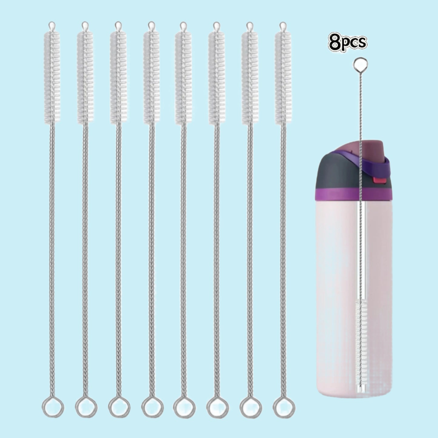 Long Straw Cleaning Brushes - 8pc