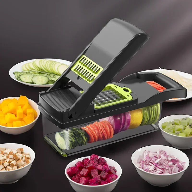 14/16 in 1 Multifunctional Vegetable Chopper Grate Food Handle Food Chopper Vegetable Slicer Dicer Cut Kitchen Items cocina