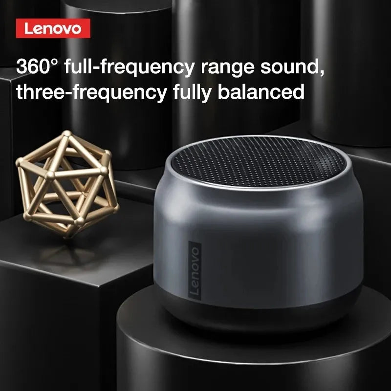 Lenovo K30 wireless Bluetooth speaker with bass emulates the metal texture of car interior and outdoor waterproof portability