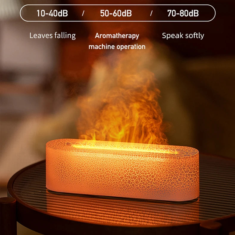 Vissko 7Colorful Flame Diffuser USB Air Humidifier Aromatherapy Essential for Bedroom Yoga Home Oil Diffuser Fragrance Diffuser