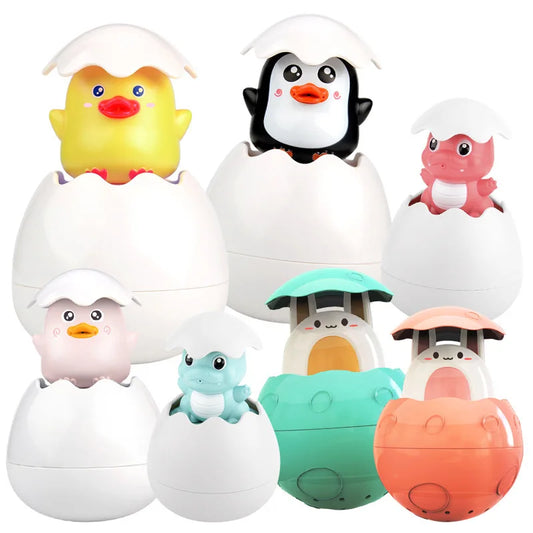 Kids Bath Toys Baby Cute Duck Penguin Egg Water Spray Sprinkler Bathroom Sprinkling Toy Beach Shower Swimming Toddler Toys Gift