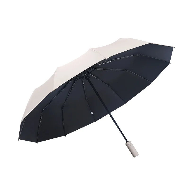 12 Bone Fully Automatic Umbrella - Three Fold Umbrella UV Resistant.