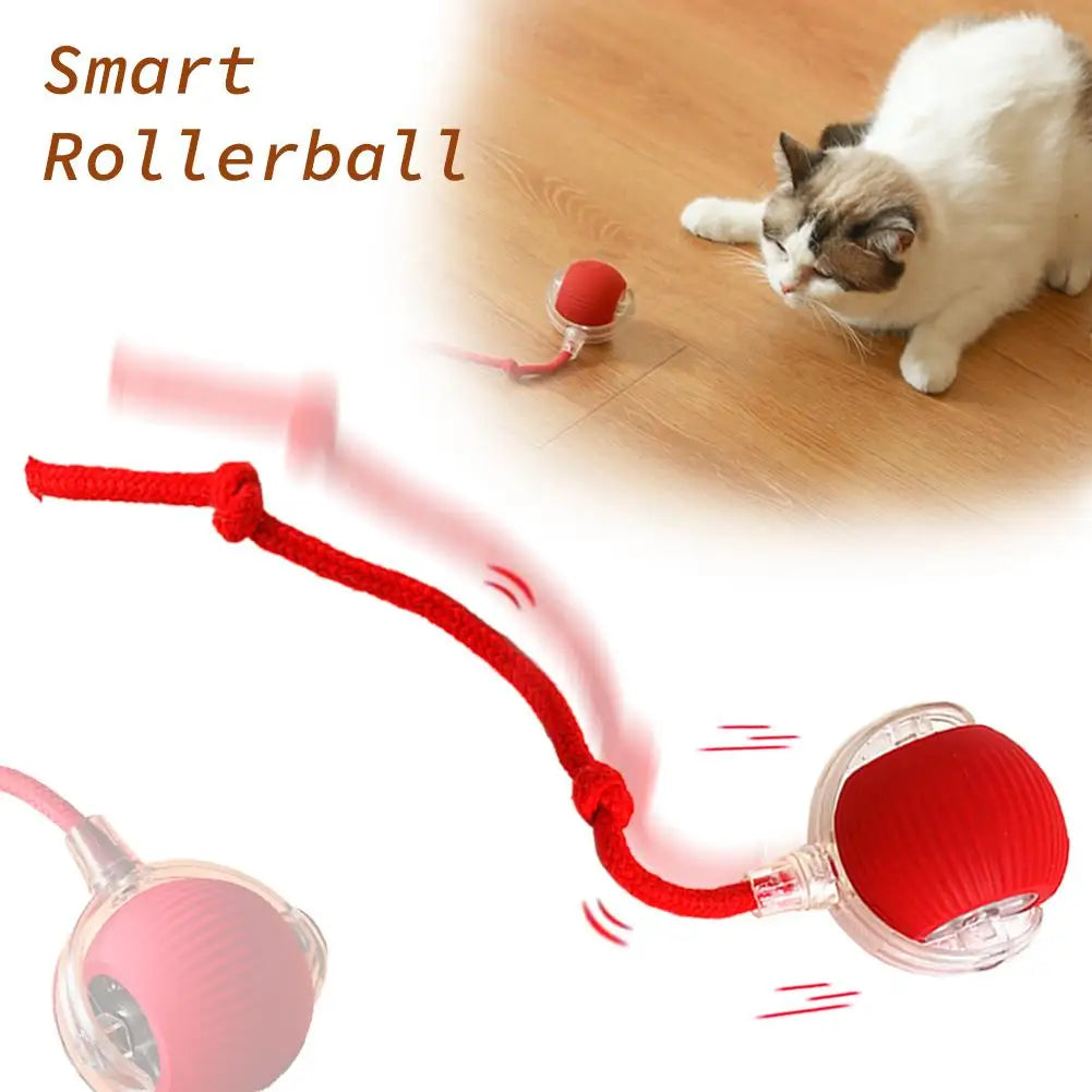 1 or 2PCS Interactive Cat Toys Ball Auto Electric Rolling Ball Toys for Cats/Kitty Pets Smart Automatic Teaser USB Rechargeable