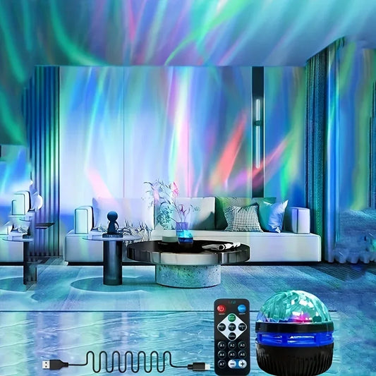 LED Galaxy Star Projector Remote Control Night Light 5V USB 7 Colors for Room Bedroom Home Theater Christmas Party Decoration