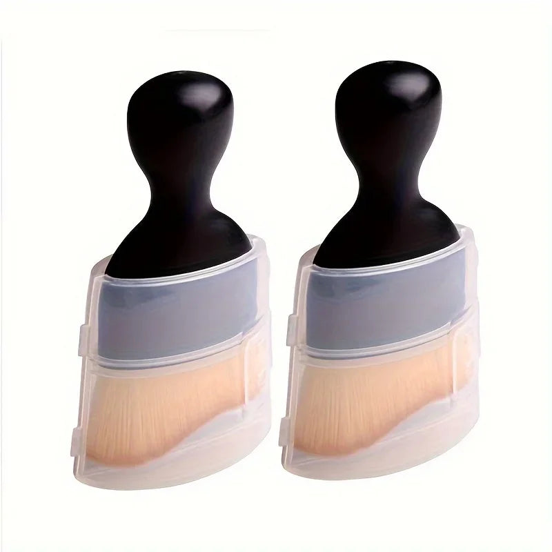 2Pcs Makeup Brush Multifunctional Wine Cup Brush Car Dust Removal Curve Brush Wave Type Powder Foundation Brush Beauty Tools