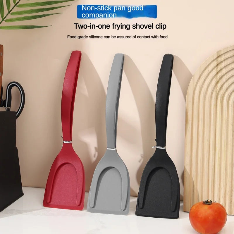 Nylon Shovel Clip Steak Spatula Clip Two-in-One Kitchen Food Clip Egg Shovel Fried Fish Fried Egg Clip Flip Shovel