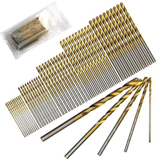 50pc Titanium Plated Twist Drill Set 1-3mm Small Drill Bit Electric Drill Drill Tool DIY Woodwork Drill and Open Drill Bit