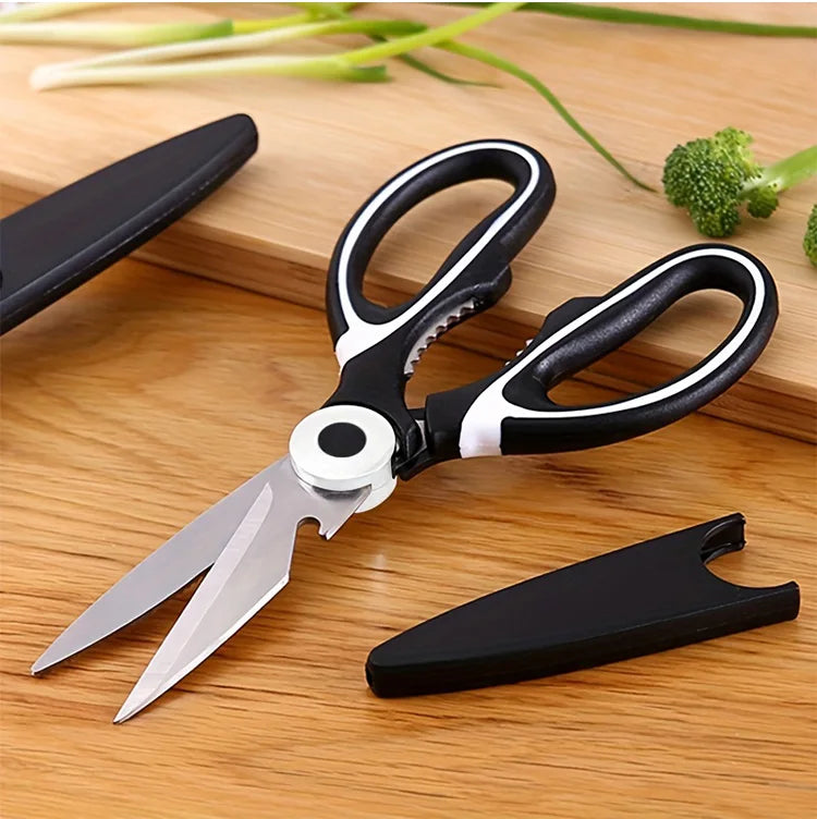 1pc Multifunctional Scissors, Steel Strong Food Scissors, Suitable For Duck, Fish And Broiler Bone Scissors, Pizza And Salad Bar