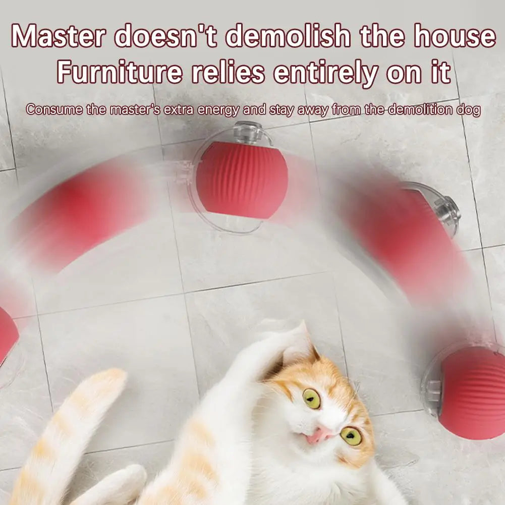 1 or 2PCS Interactive Cat Toys Ball Auto Electric Rolling Ball Toys for Cats/Kitty Pets Smart Automatic Teaser USB Rechargeable