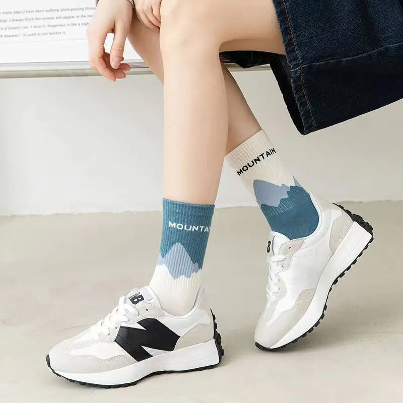 4 Pairs Of Fashionable And Soft AB Socks, Comfortable And Breathable Men's And Women's Socks, Suitable For Running And Fitness