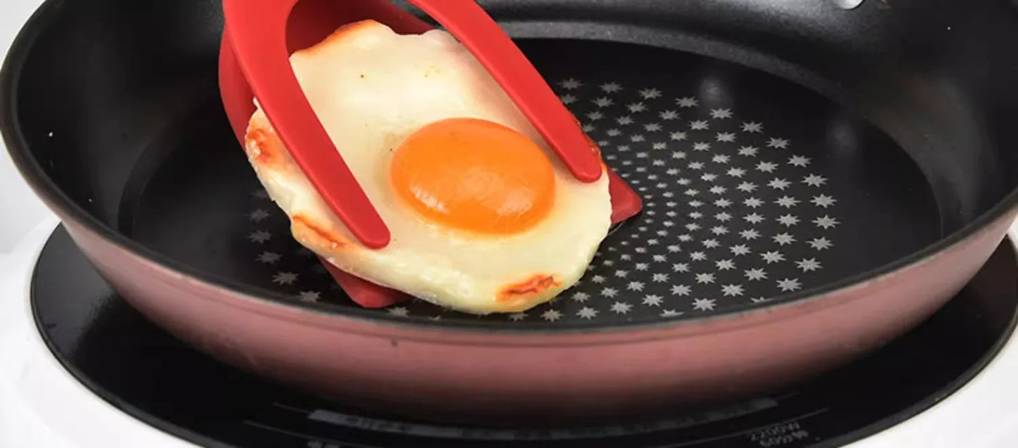 Nylon Shovel Clip Steak Spatula Clip Two-in-One Kitchen Food Clip Egg Shovel Fried Fish Fried Egg Clip Flip Shovel