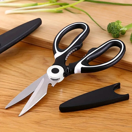 1pc Multifunctional Scissors, Steel Strong Food Scissors, Suitable For Duck, Fish And Broiler Bone Scissors, Pizza And Salad Bar