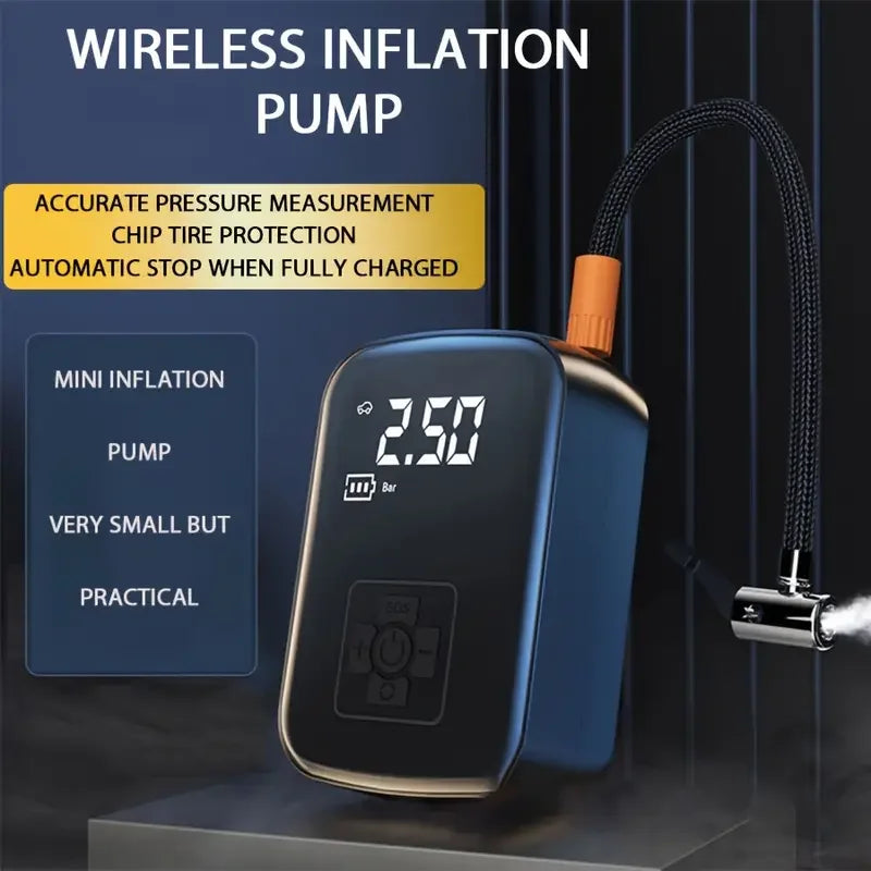 Wireless Car Air Compressor Air Pump Electric Tire Inflator Pump for Motorcycle Bicycle Boat AUTO Tyre Balls Inflatable - 1pc