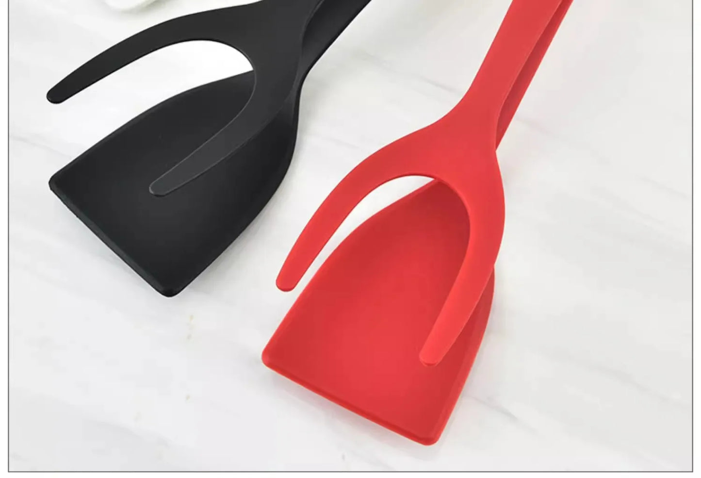 Nylon Shovel Clip Steak Spatula Clip Two-in-One Kitchen Food Clip Egg Shovel Fried Fish Fried Egg Clip Flip Shovel