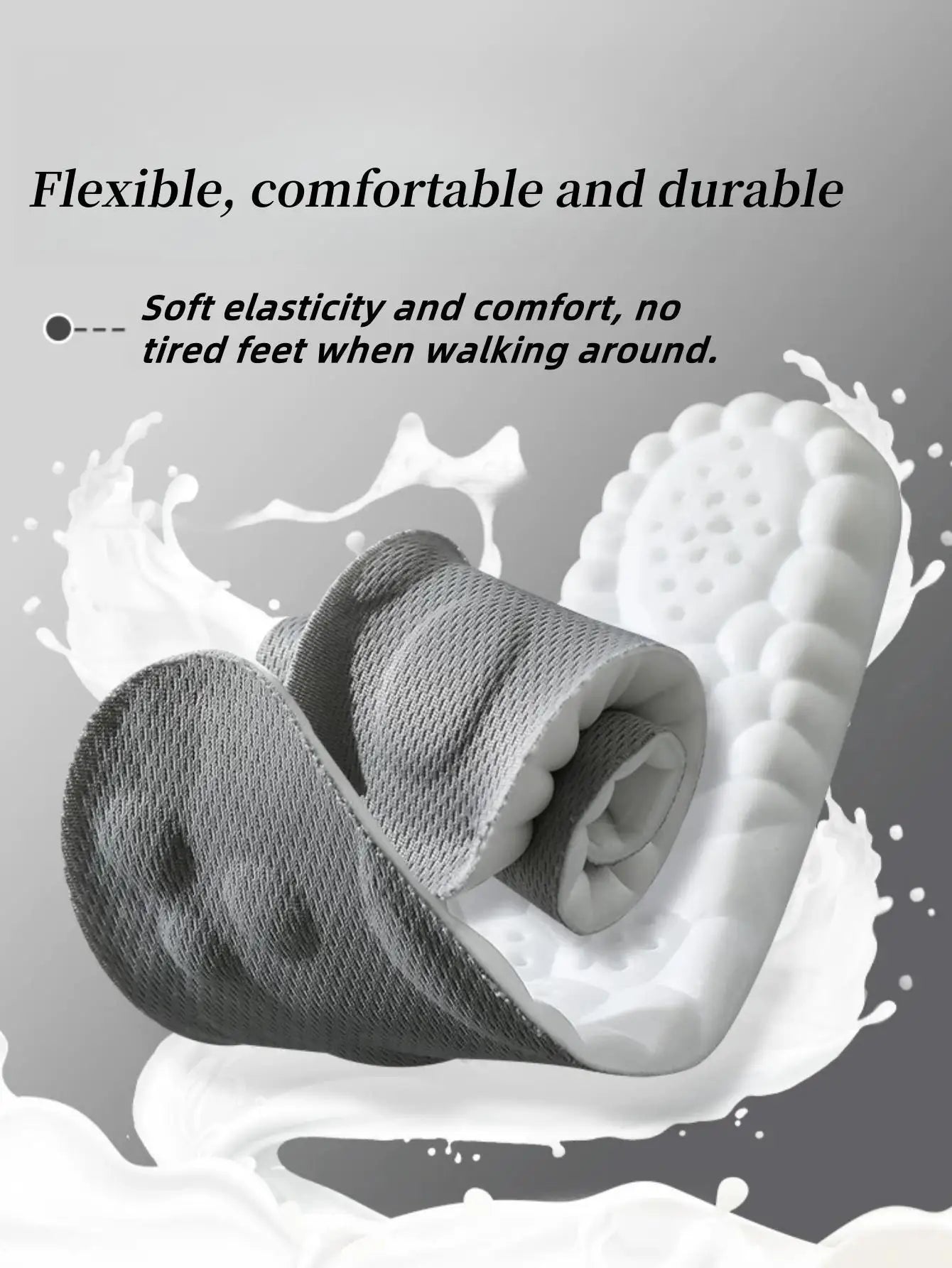 2Pcs Sport Insole Sweat Absorption And Breathable Thickening Shock Absorption Super Soft And Comfortable Elastic Insole